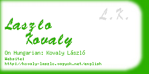 laszlo kovaly business card